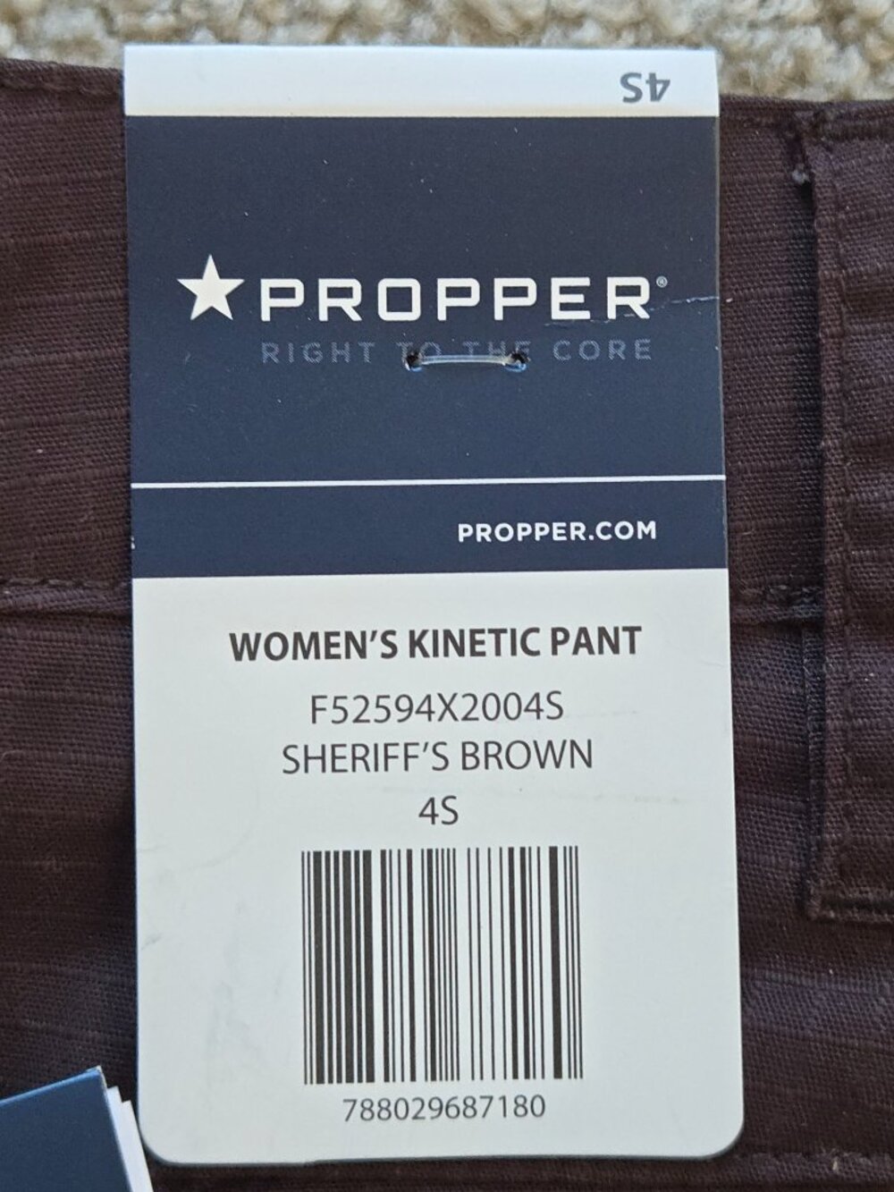 NWT Propper Tactical Cargo Pants Kinetic Pant Brown 4 Short - Picture 2 of 3